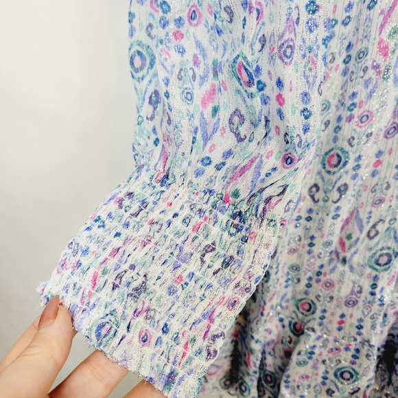 Rococo sand blue metallic mini dress - Picture 5 of 11